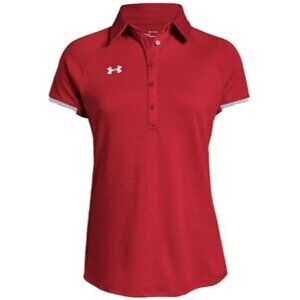 Under Armour Womens Red Polo Shirt Athletic Wear S NWT